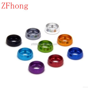 100pcs/bag M2 M2.5 M3 M4 M5 M6 Colourful Anodized Half Round  Head Aluminum Cone Washer - Product Image 2