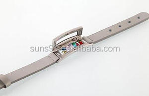 Nouvelle Conception Mémoire Vivante Flottant Charmes Locket <span class=keywords><strong>Bracelet</strong></span> En <span class=keywords><strong>Cuir</strong></span> Boucle Ardillon Bande 12 Sans Pierres De Naissance Comprennent - Product Image 2