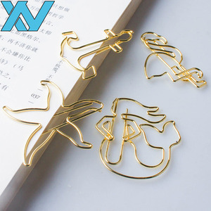 Độc Đáo OEM Dog Shaped Dachshund Thiết Kế Màu Vàng Kim Loại Dây Giấy Clips - Product Image 6