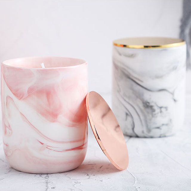 Дешевые керамические мраморные цветные подсвечники