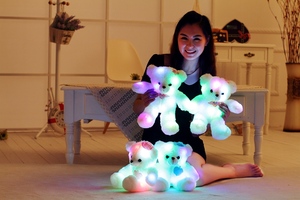 38 cm LED Nuit Rougeoyante En Peluche Ours en peluche Poupées Ours Lumineux Jouets Cadeaux pour Enfants Filles Valentine ST16105 - Product Image 3