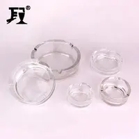 Commercio all'ingrosso trasparente circolare posacenere cinque dimensioni di vetro ashray per uso domestico
