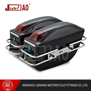 <span class=keywords><strong>Sacoche</strong></span> rigide universelle pour <span class=keywords><strong>moto</strong></span> JIZHIHAO (JZH-527) avec feux de freinage LED 49x20x27CM – Nouveauté pour rénovation/amélioration - Product Image 2