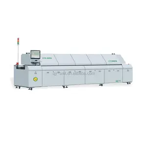 KTE-800D linea di produzione automatica di assemblaggio SMT PCB macchina di saldatura ad aria calda dual rotaie 8 zone reflow forno