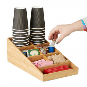 Organizzatore <span class=keywords><strong>per</strong></span> Condimenti <span class=keywords><strong>da</strong></span> Caffè in Bambù a 7 Scomparti di Alta Qualità <span class=keywords><strong>per</strong></span> Portacapsule K-Cup - Product Image 2