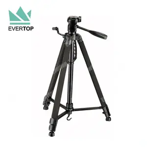 TS-LT301 Alüminyum Siyah kamera tripodu w Pan/Tilt Tripod Kafası, Cep DSLR Profesyonel Hafif Tripod