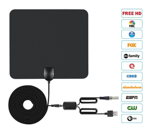 Antenne TV numérique HD Kebidumei 4K 28DB à gain élevé, prise EU, 50 miles, amplificateur actif, antenne intérieure HD, design plat - Product Image 4