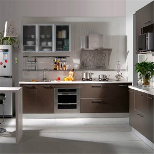 Luxury High Gloss Custom ไม้เวียดนามครัวตู้หินอ่อนสำหรับขาย - Product Image 5