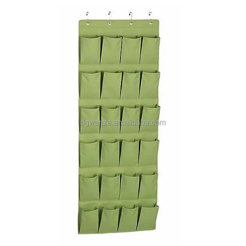 Hot sale over the door 24 pockets storage shoe bag hanging organizer save space for home