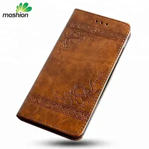 Hot Sale Embossed PU Leather Wallet Phone Case for Samsung S7 With Card Slot