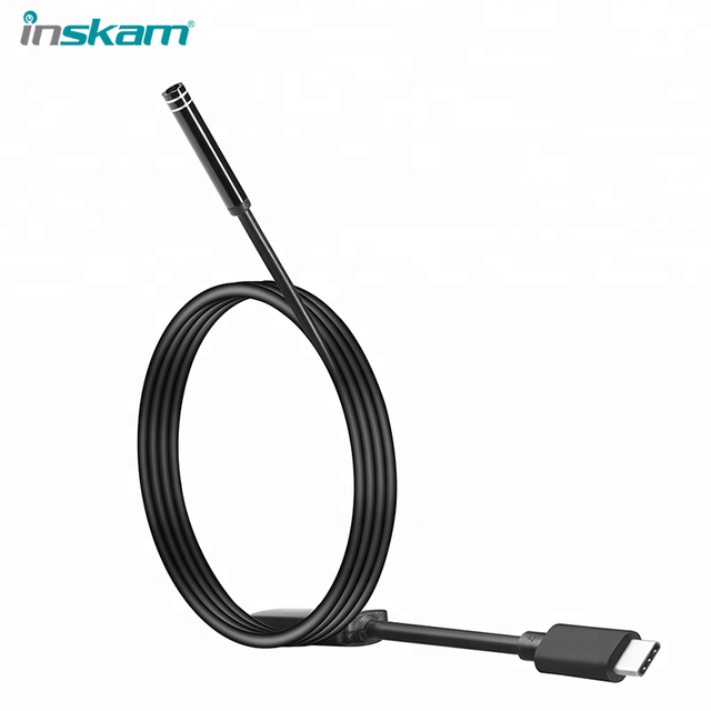 Inskam Endoscope Inspection Camera 5.5MM 1.5m Camera 6 Led Usb Type-C Waterproof Borescope for Android/pc