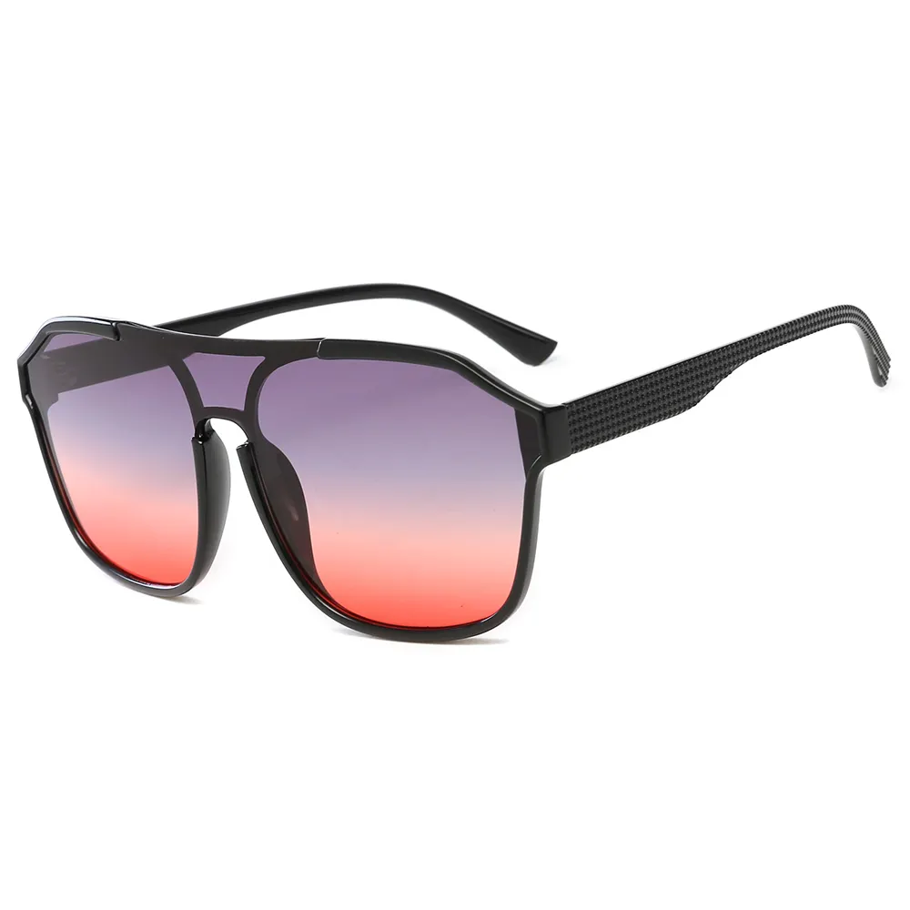 17232 Super hot Eyewear 2019 Female Overs ide Double Beam einteilige Linse Sonnenbrille Kunststoff rahmen Retro Vintage Sonnenbrille