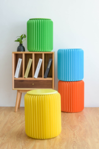 Tabouret <span class=keywords><strong>en</strong></span> <span class=keywords><strong>nid</strong></span> <span class=keywords><strong>d</strong></span>'<span class=keywords><strong>abeille</strong></span> de 42 cm de hauteur, <span class=keywords><strong>chaise</strong></span> pliable flexible, tabouret <span class=keywords><strong>en</strong></span> papier extensible pour les salons professionnels, les fêtes et les événements - Product Image 3
