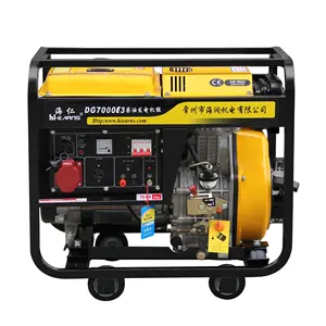 portable model open frame with wheels 5.5KW diesel generator