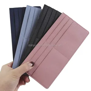 Lady Fashion Soft Leather Credit Card women long Slim Wallet Zipper Pocket Purse for Clutch Bag