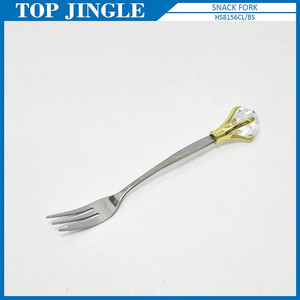Fancy Stainless Steel Dessert <b>Cake</b> Fork with Diamond - Product Image 2