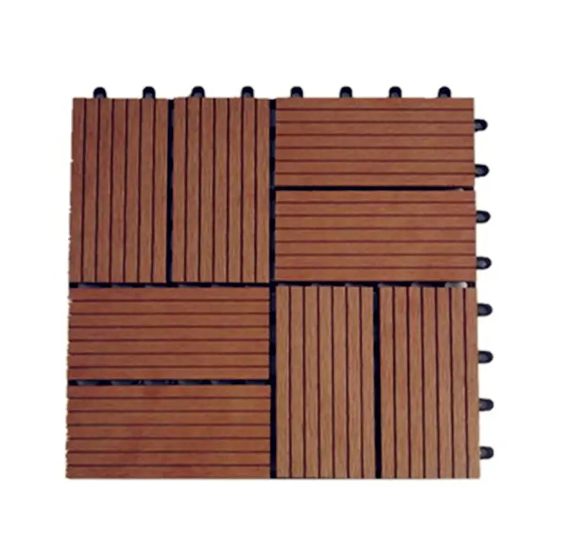 Enclavamiento de plástico de madera cubierta azulejos diseño