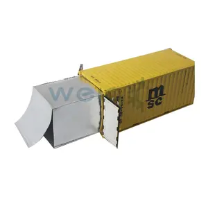 20ft 40ft papel de aluminio contenedor frío revestimientos de carga, contenedor de aislamiento térmico bolsa forrada