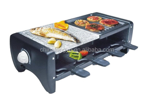 Grill électrique à <span class=keywords><strong>raclette</strong></span> <span class=keywords><strong>avec</strong></span> <span class=keywords><strong>pierre</strong></span> pour usage domestique, doté d'un contrôle de température <span class=keywords><strong>avec</strong></span> affichage numérique et surface antiadhésive - Product Image 4