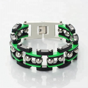 OUMI Monili Dell'acciaio Inossidabile 316L Degli Uomini Freddi di Modo Grande Pesante Vasta Bike Braccialetto <span class=keywords><strong>Chain</strong></span> Della Bicicletta Moto Braccialetto - Product Image 3