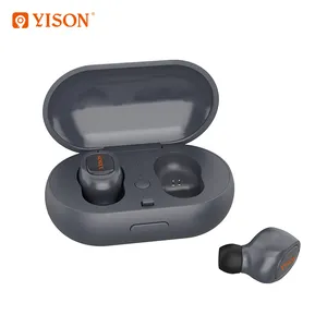 YISON mini Auriculares 5.0 TWS con caja de carga