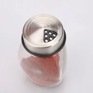 7pcs/set Glass Jars <strong>Rotating</strong> <strong>Spice</strong> <strong>Rack</strong>, Salt and Pepper Cruet, Seasoning Shelf Bottle Cooking Tools - Product Image 5