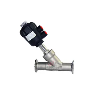 KQ Low price Sanitary Stainless Steel ss304 Tri Clamp Type Pneumatic best 1/2 Angle Seat Valve