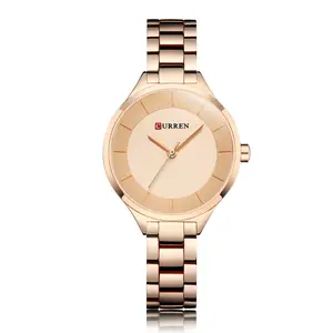 CURREN 9015 orologi da polso al quarzo da donna con cinturino in acciaio a catena Casual da donna