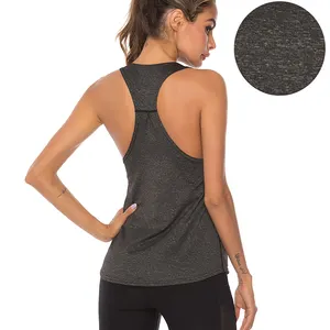 Delle donne di Base Senza Maniche Stretch Canotte Rilassato Fresco di Maglia Loose Fit Fitness Muscolare Canotte