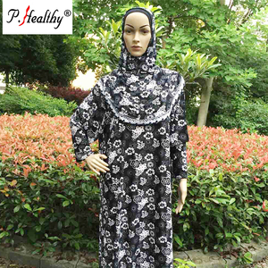 2021 nuova moda Dubai islamico donna Abaya stampato musulmano abito <span class=keywords><strong>Hijab</strong></span> turco - Product Image 3