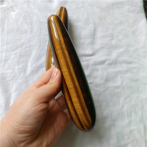 Naturale di quarzo giallo yoni bacchette pietra occhio di <span class=keywords><strong>tigre</strong></span> sexy dildo di cristallo del pene per la masturbazione - Product Image 2