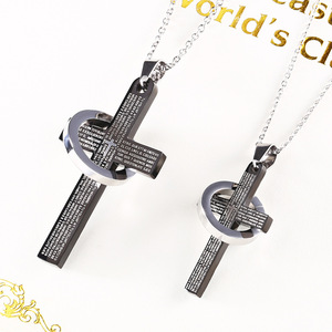 <span class=keywords><strong>Anello</strong></span> Vintage con Croce e <span class=keywords><strong>Collana</strong></span> Magnetica in Titanio con Bibbia Sacra, <span class=keywords><strong>Collana</strong></span> da <span class=keywords><strong>Uomo</strong></span> in Acciaio Inossidabile - Product Image 5