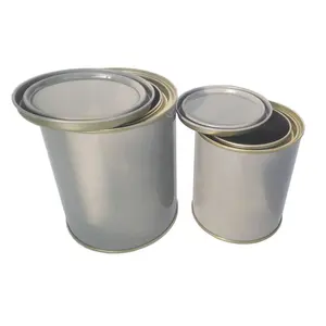 factory supplier empty round quart tin cans metal paint can