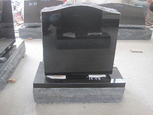 Простой абсолютный черный гранит надгробия памятники оптом для могил - Product Image 6