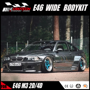 1998-2006 BM E46 4D /2D 3 SERIES M3 ROCKET BUNNY STYLE wide <strong>body</strong> <strong>kit</strong> fender flares wide arches FRP material <strong>kit</strong>
