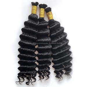 <span class=keywords><strong>l</strong></span> sin brasileño de la trama de la onda profunda cabello humano trenzado a granel Remy trenzas de cabello humano puede - Product Image 5