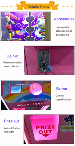 Mini grue à griffes, machine d'arcade de vente automatique, <span class=keywords><strong>maison</strong></span> magique, machine de jeu de cadeaux/prix - Product Image 5