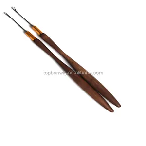 Hair extension tool supplier wholesale price Wood handle Pulling Needle for hair extension