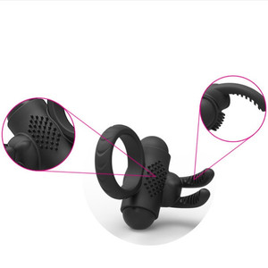 Jouet sexuel en silicone, <span class=keywords><strong>anneau</strong></span> <span class=keywords><strong>vibrant</strong></span> en forme de lapin, pénis pour hommes, jouet sexuel - Product Image 4