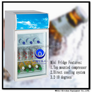 Wholesale Commercial Table Top Cool Mini Fridge Small Display Refrigerator Beer Fridge Glass Door Freezer - Product Image 5