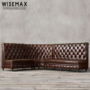 MUEBLES WISEMAX, muebles de restaurante comercial, nuevo diseño personalizado, restaurante, cabina en forma de U, sofá para sentarse - Product Image 5