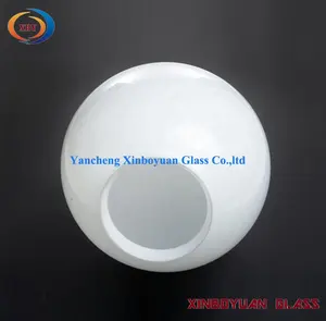 Opal Shiny Globe Ball Glass Lamp Shade dengan Openning Mouth Blown