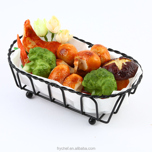 Metal Wire Mini French Fries <strong>Display</strong> <strong>Basket</strong>, Metal Twist Shape Bread <strong>Basket</strong>, Tableware F0071 - Product Image 4