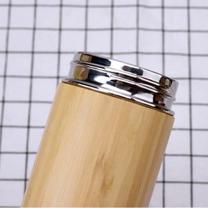 2025 Chất lượng cao 450ml sinh thái thân thiện Laser khắc tre bằng gỗ bình nhiệt - Product Image 4