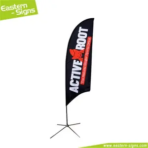 Jiangmen polyester messe pop up durable werbung feder flagge banner