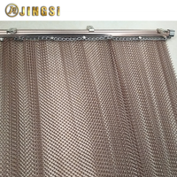 Rail suspendu décoratif en aluminium métal maille chaîne rideau tissé fil grill tamis mailles ss treillis métallique tamis de laboratoire