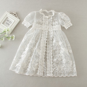 Hote vendita Chiffon Bianco Battesimale Battesimo Piccolo Bambino Vestito Per La Ragazza - Product Image 6