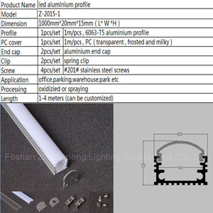 Aluminio rígido tiras de luz/aluminio llevado perfiles 20mm/barra de luz <span class=keywords><strong>LED</strong></span> de aluminio proveedor - Product Image 6