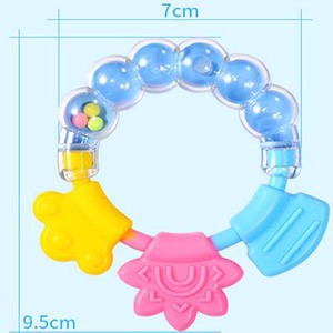 Hochet de dentition en silicone pour nouveau-né, qualité alimentaire, hochet pour bébé, anneau de dentition - Product Image 6