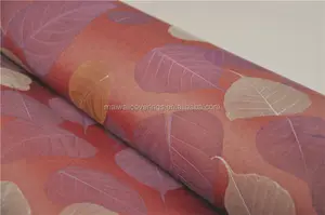 metallic grasscloth paper weaving natural leaf wallpaper factory